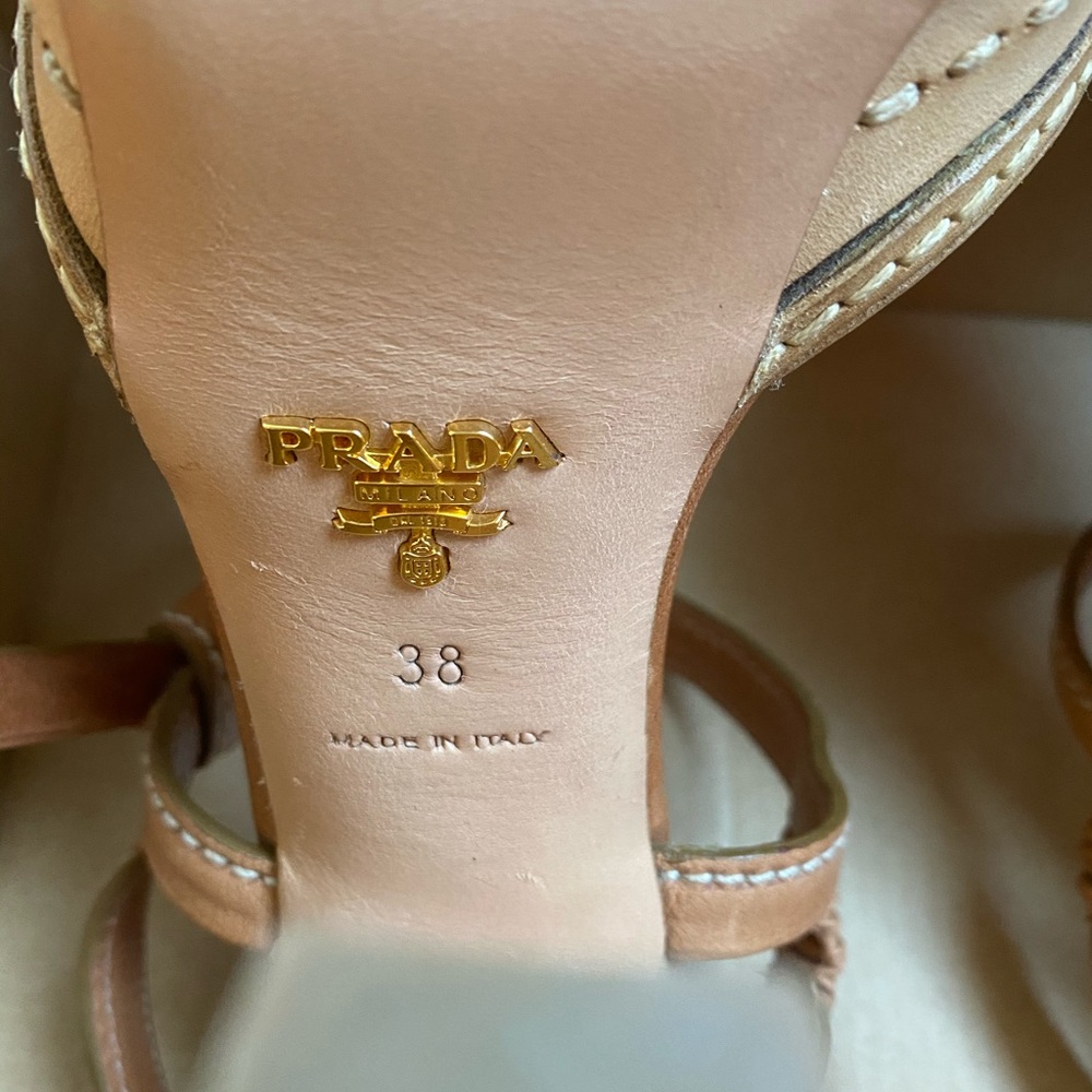 Prada Leather Knot Platform Sandals - Picture 7 of 7
